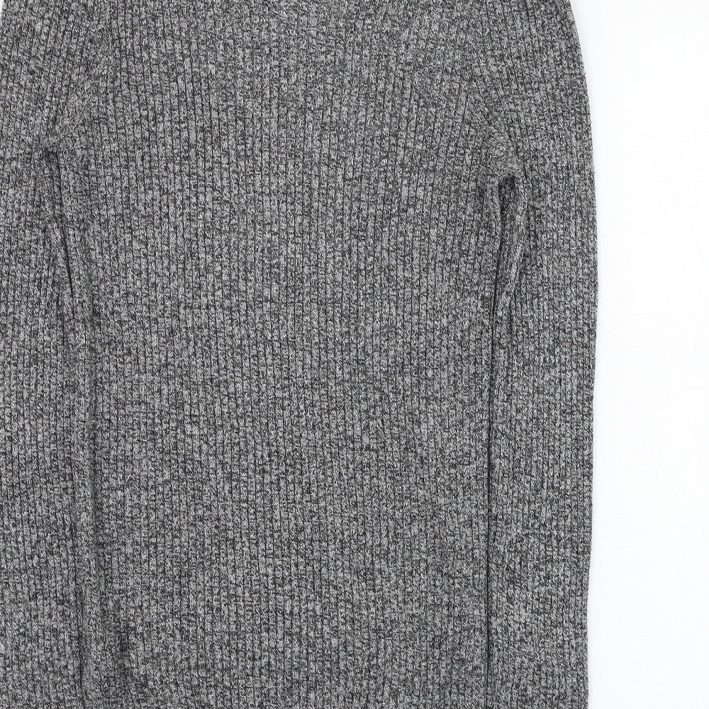 Topman Mens Grey Round Neck  Acrylic Pullover Jumper Size S
