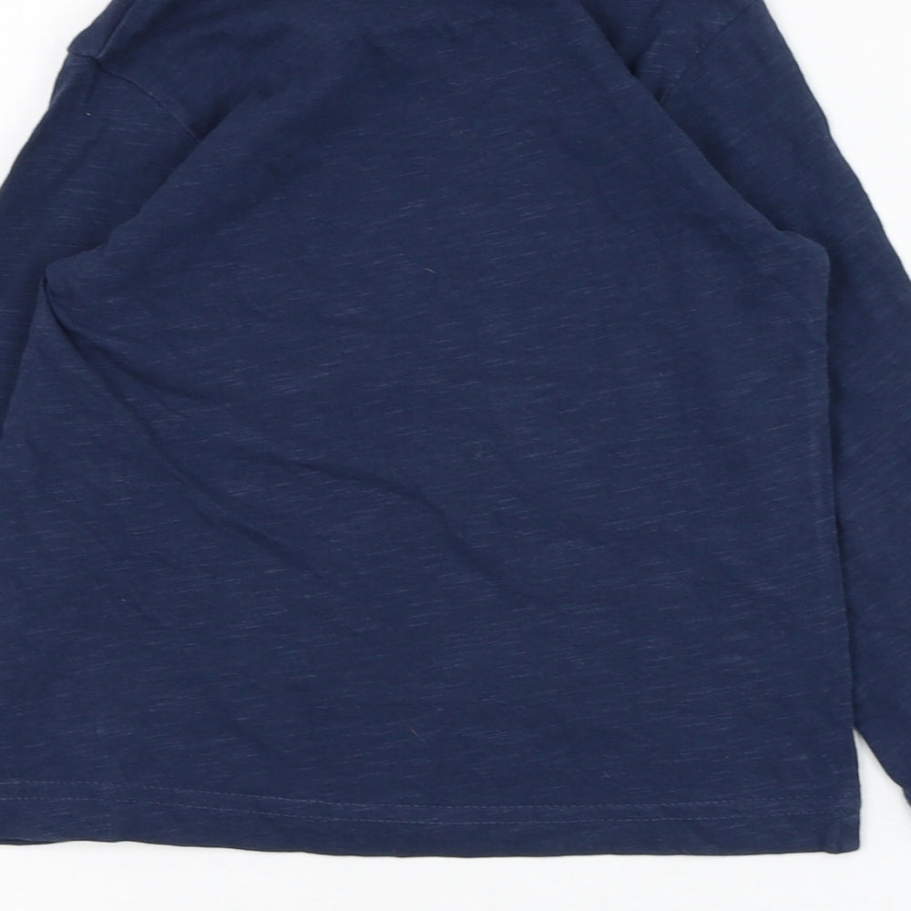 George Boys Blue  Cotton Basic T-Shirt Size 2-3 Years Round Neck Pullover - Truck
