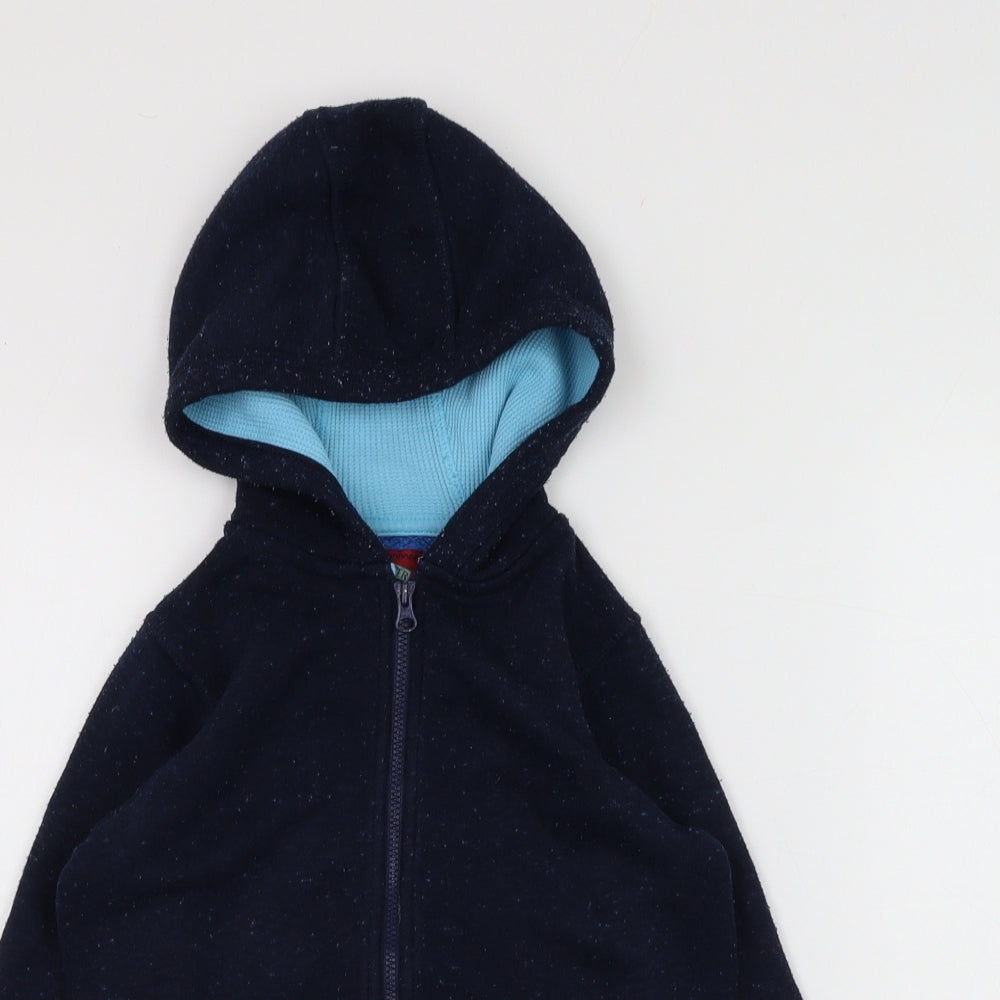 TU Boys Blue  Polyester Full Zip Hoodie Size 2-3 Years  Zip