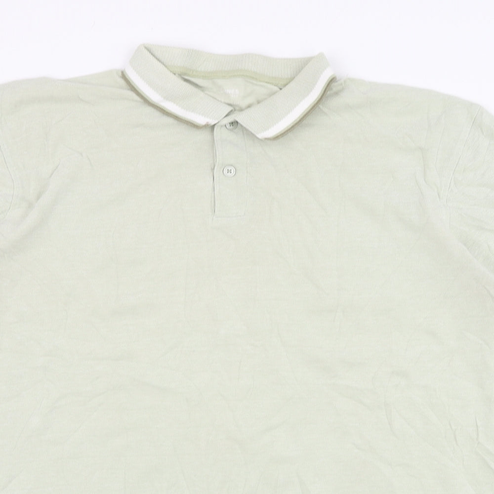 Dunnes Stores Mens Green  Polyester  Polo Size XL Collared Pullover