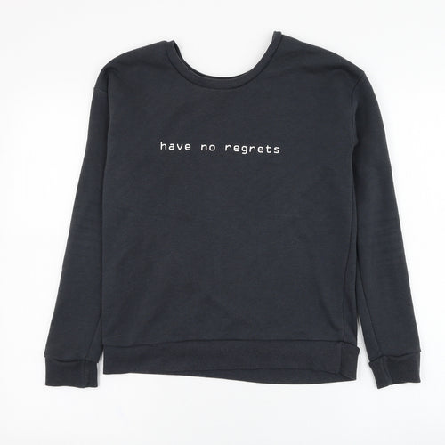 Atmosphere Womens Grey  Polyester Pullover Sweatshirt Size 6  Pullover - Have no regrets