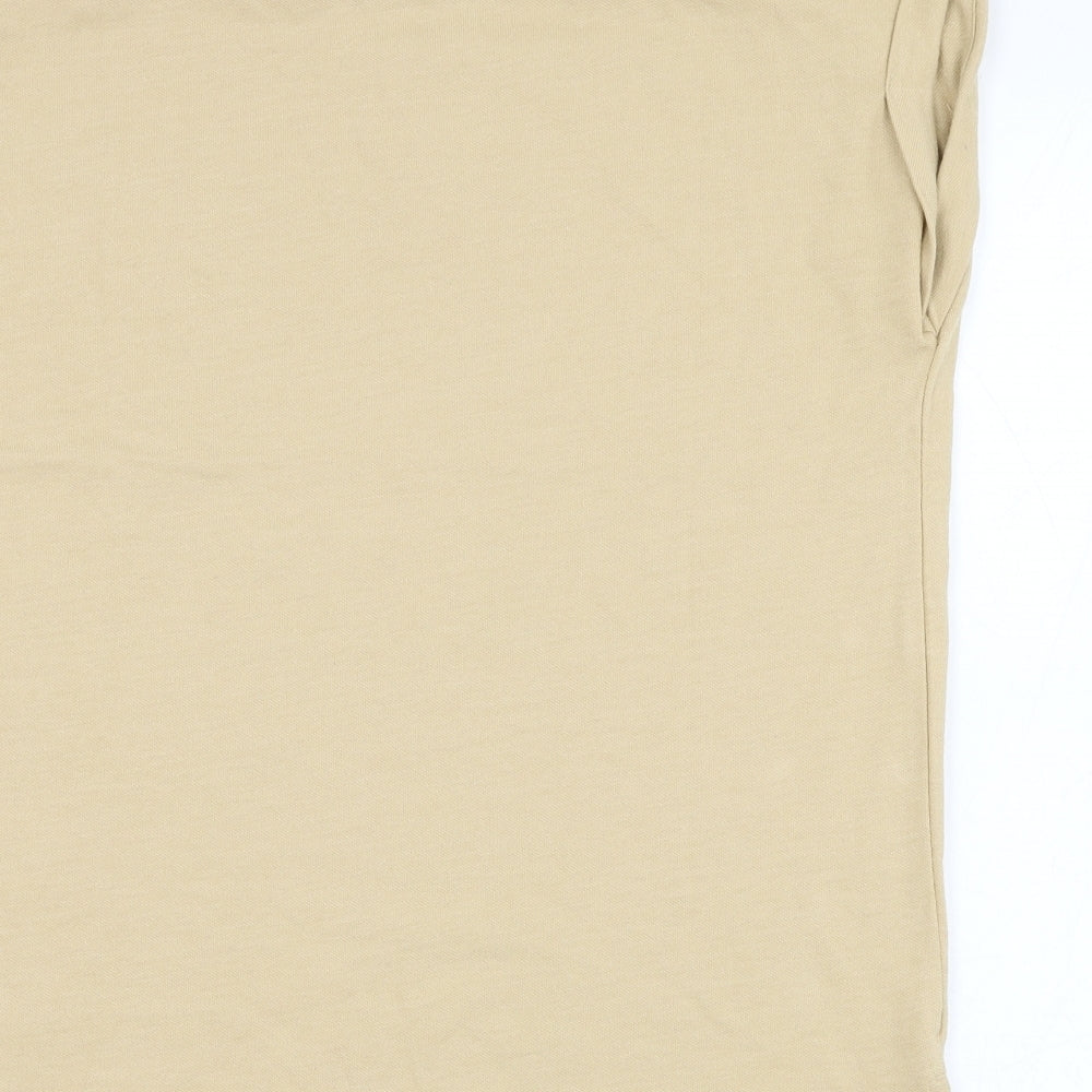 Esprit Womens Brown  Cotton Basic T-Shirt Size S Round Neck