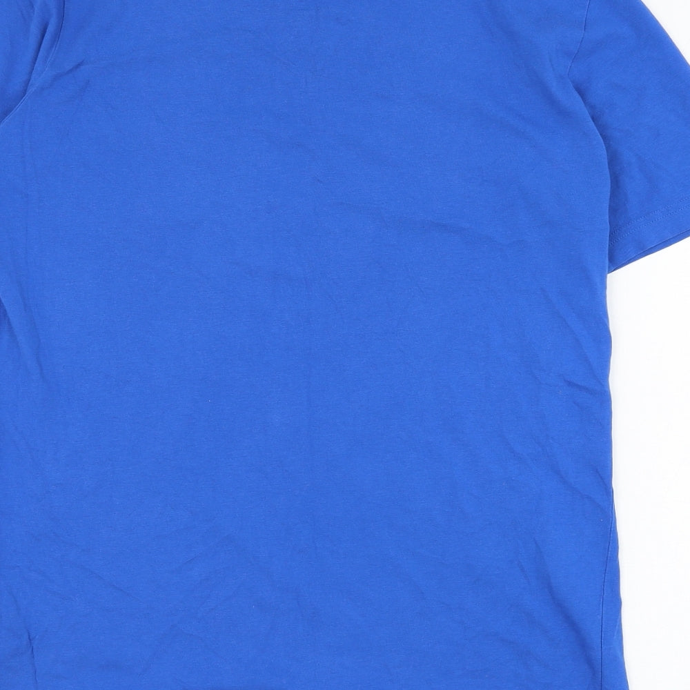 PUMA Mens Blue  Cotton  T-Shirt Size S Round Neck