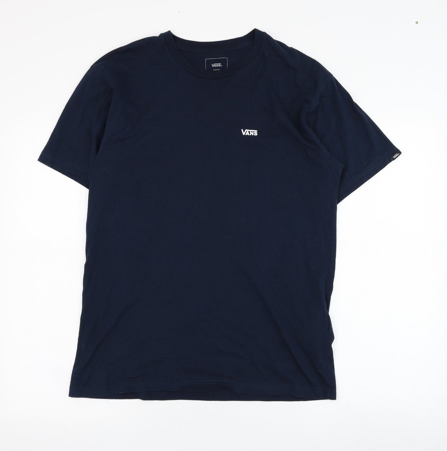 VANS Mens Blue  Cotton  T-Shirt Size M Round Neck