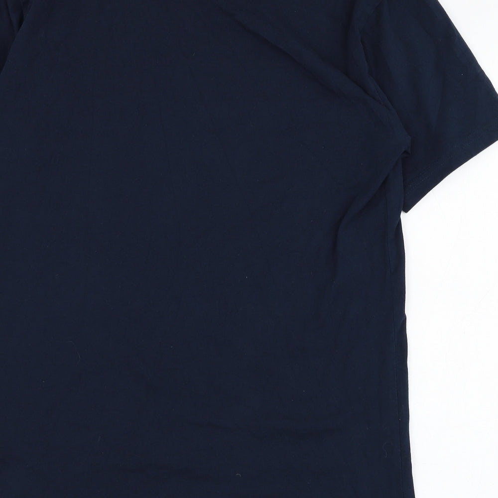 VANS Mens Blue  Cotton  T-Shirt Size M Round Neck