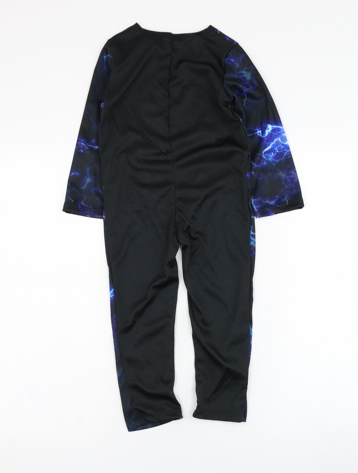 F&F Boys Black Solid Polyester  One Piece Size 3-4 Years  Hook & Loop - Skeleton, Costume, Halloween