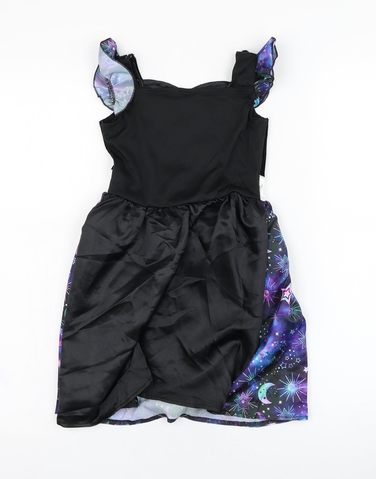 F&F Girls Black  Polyester A-Line  Size 3-4 Years  Square Neck Pullover - Witch, Costume, Halloween