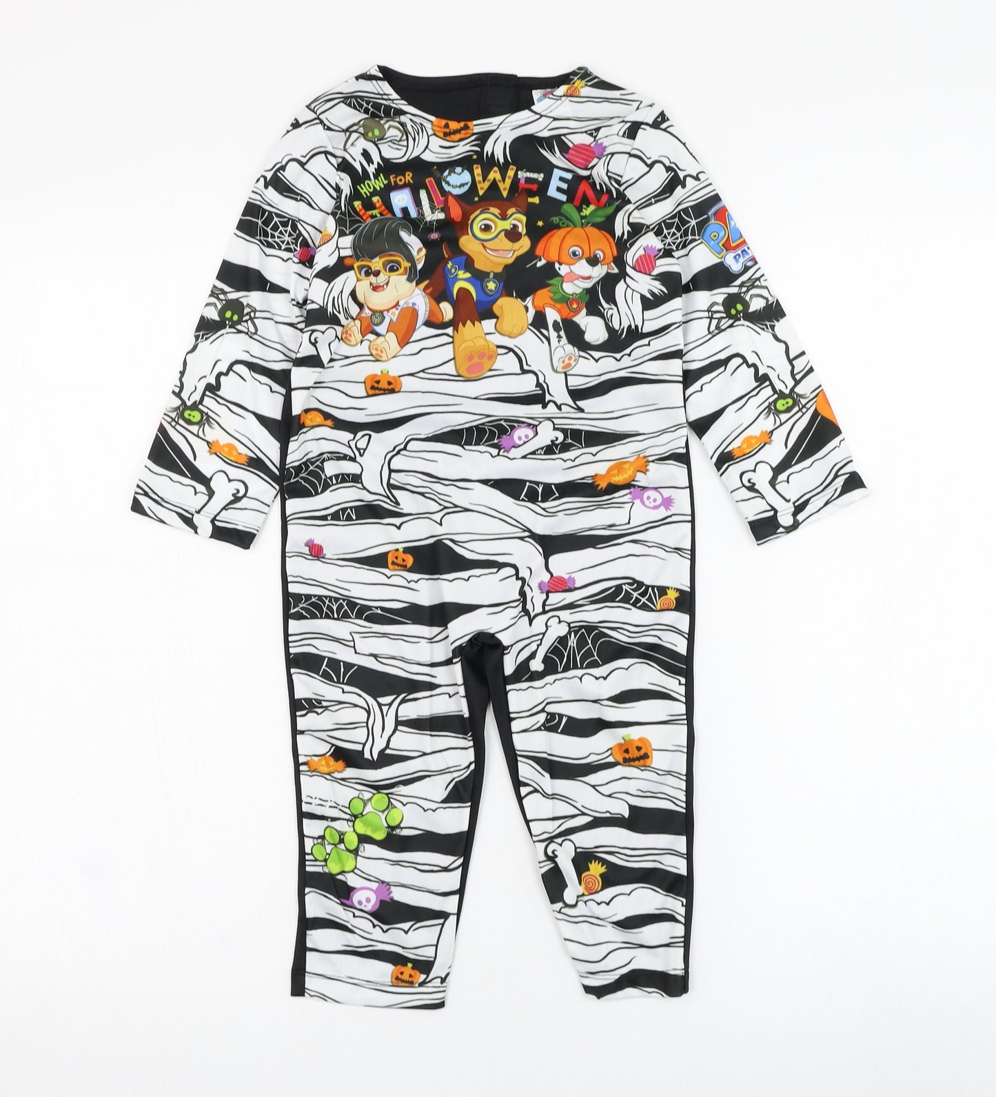 Paw Patrol Boys Black  Polyester Babygrow One-Piece Size 12-18 Months  Hook & Loop - Paw Patrol, Halloween, Costume