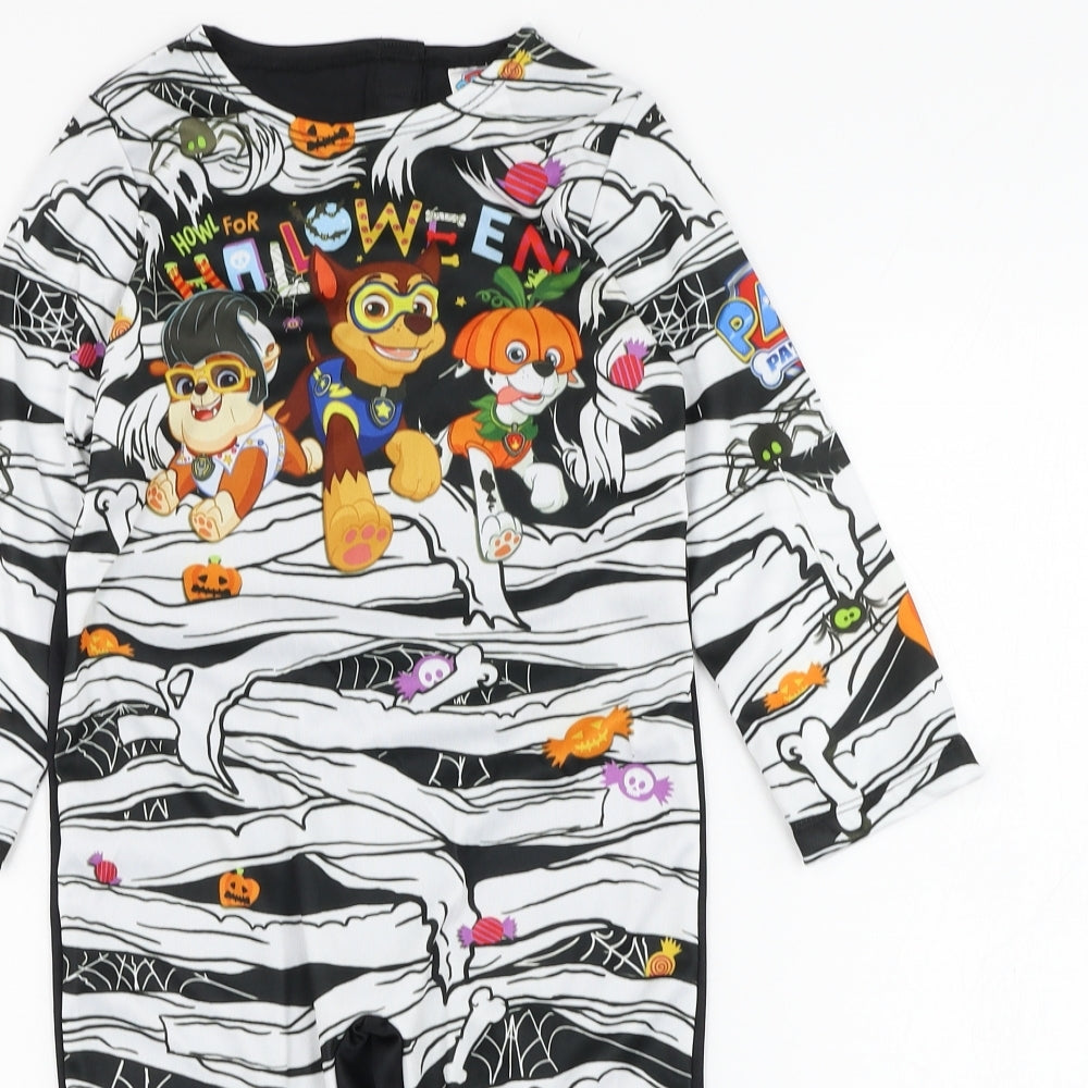 Paw Patrol Boys Black  Polyester Babygrow One-Piece Size 12-18 Months  Hook & Loop - Paw Patrol, Halloween, Costume