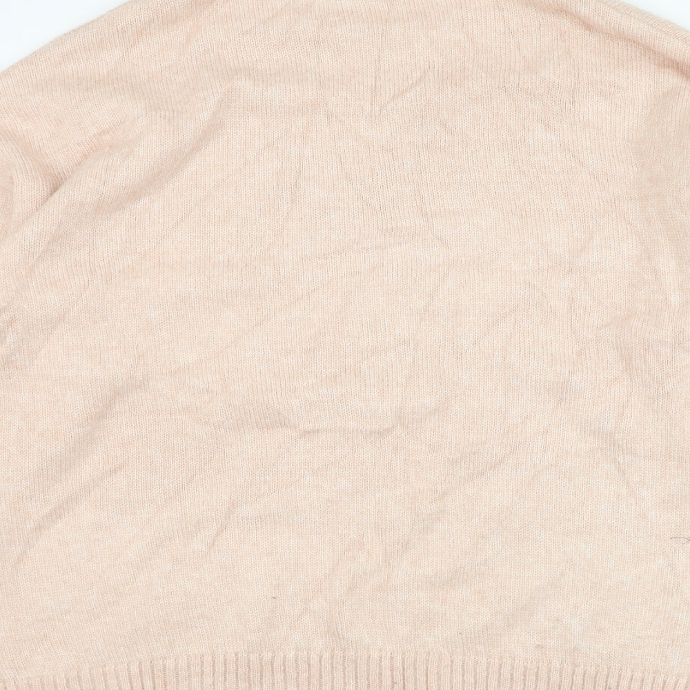 Nobody's Child Womens Pink Roll Neck  Acrylic Pullover Jumper Size M