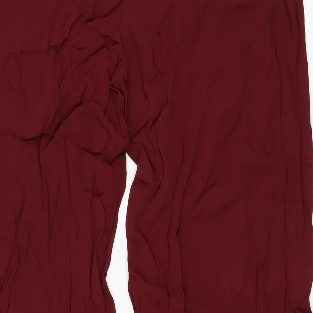 River Island Womens Red  Viscose Harem Trousers Size 6 L27 in Regular