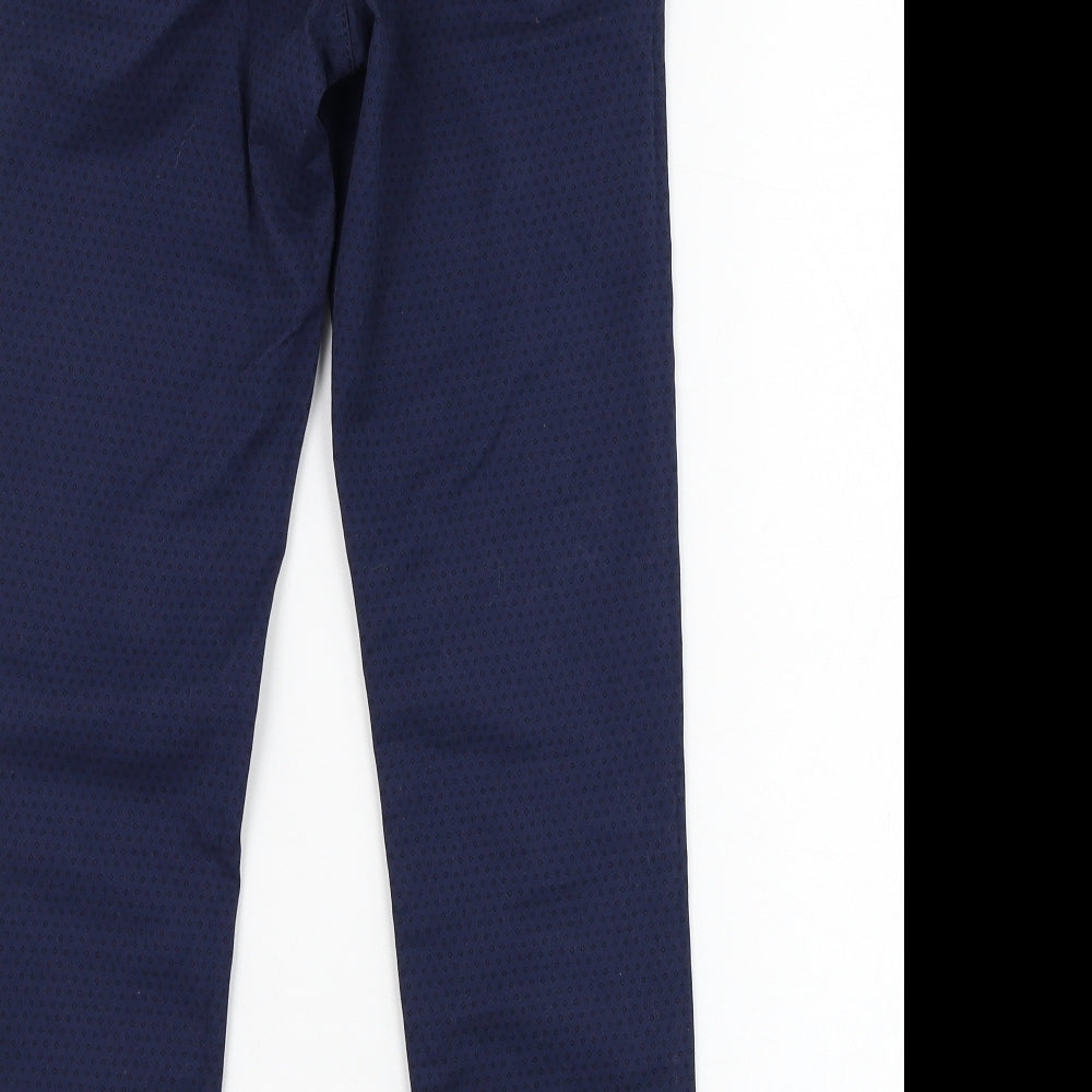 Ted Baker Boys Blue  Cotton Chino Trousers Size 9 Years  Regular Zip