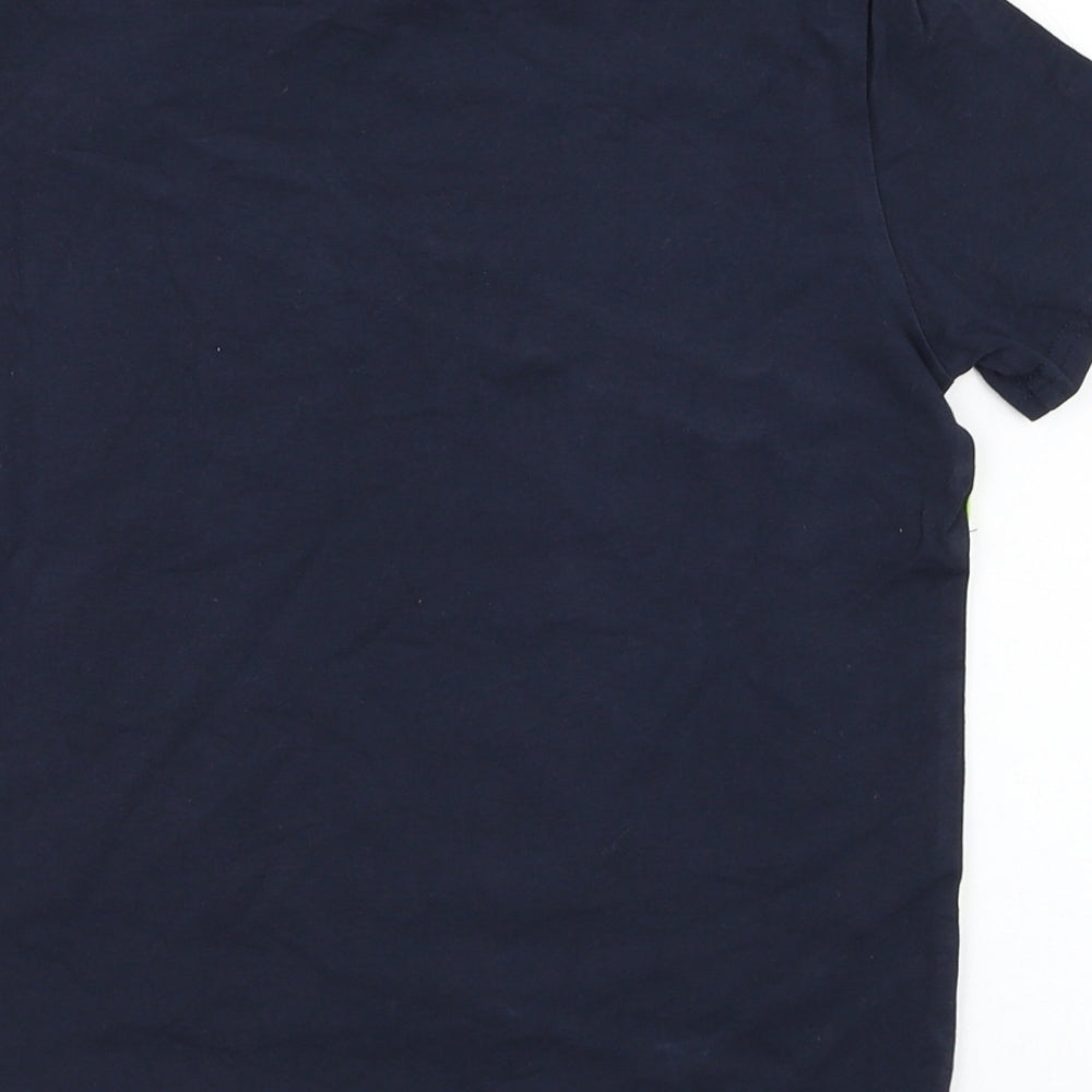 SheIn Boys Ivory  Cotton Basic T-Shirt Size 9-10 Years Round Neck Pullover