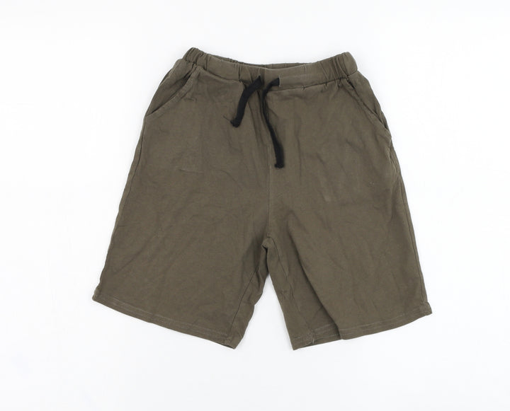 SheIn Boys Green  Polyester Sweat Shorts Size 9-10 Years  Regular