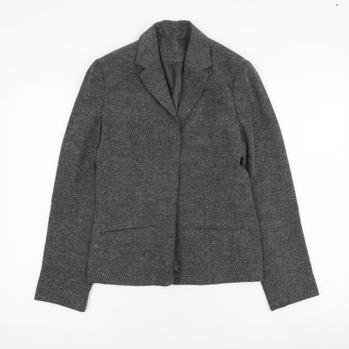 Principles Womens Grey   Jacket Blazer Size 8  Button