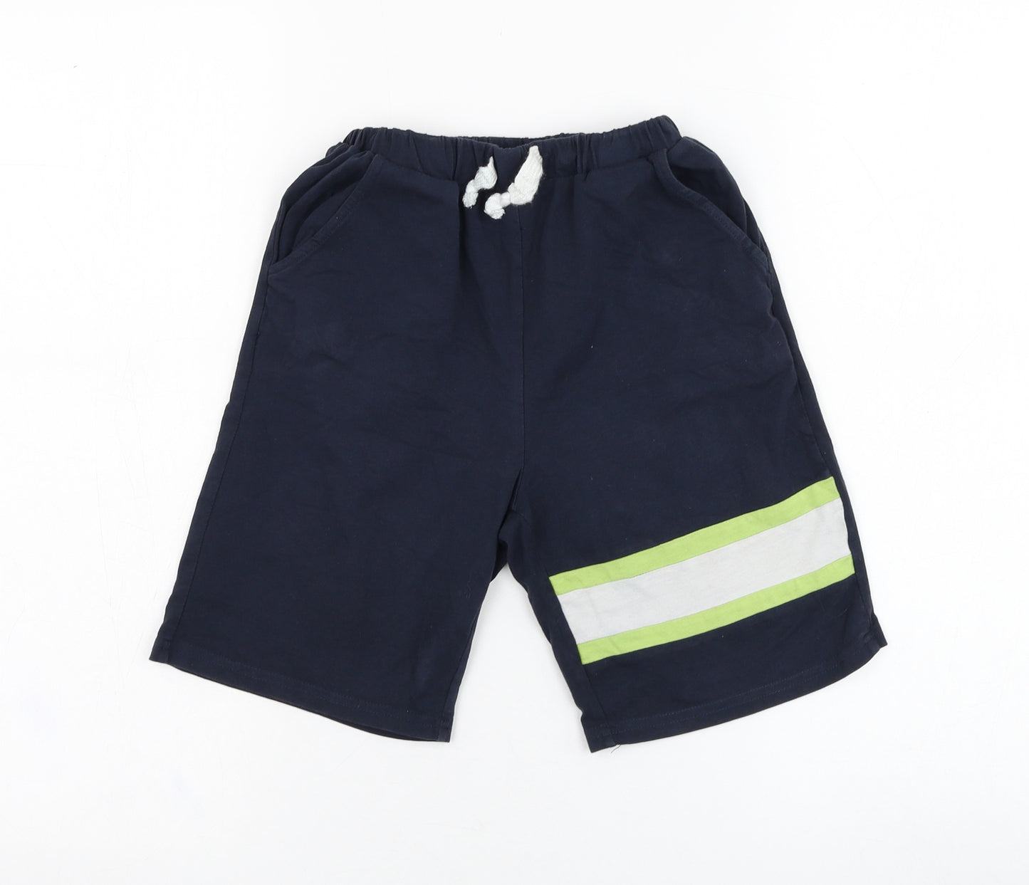 SheIn Boys Blue  Cotton Sweat Shorts Size 9-10 Years  Regular