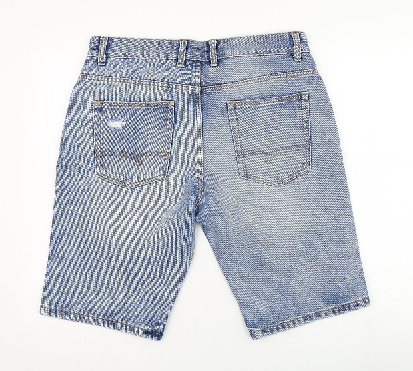 NEXT Mens Blue  Cotton Bermuda Shorts Size 34 in L11 in Regular Zip