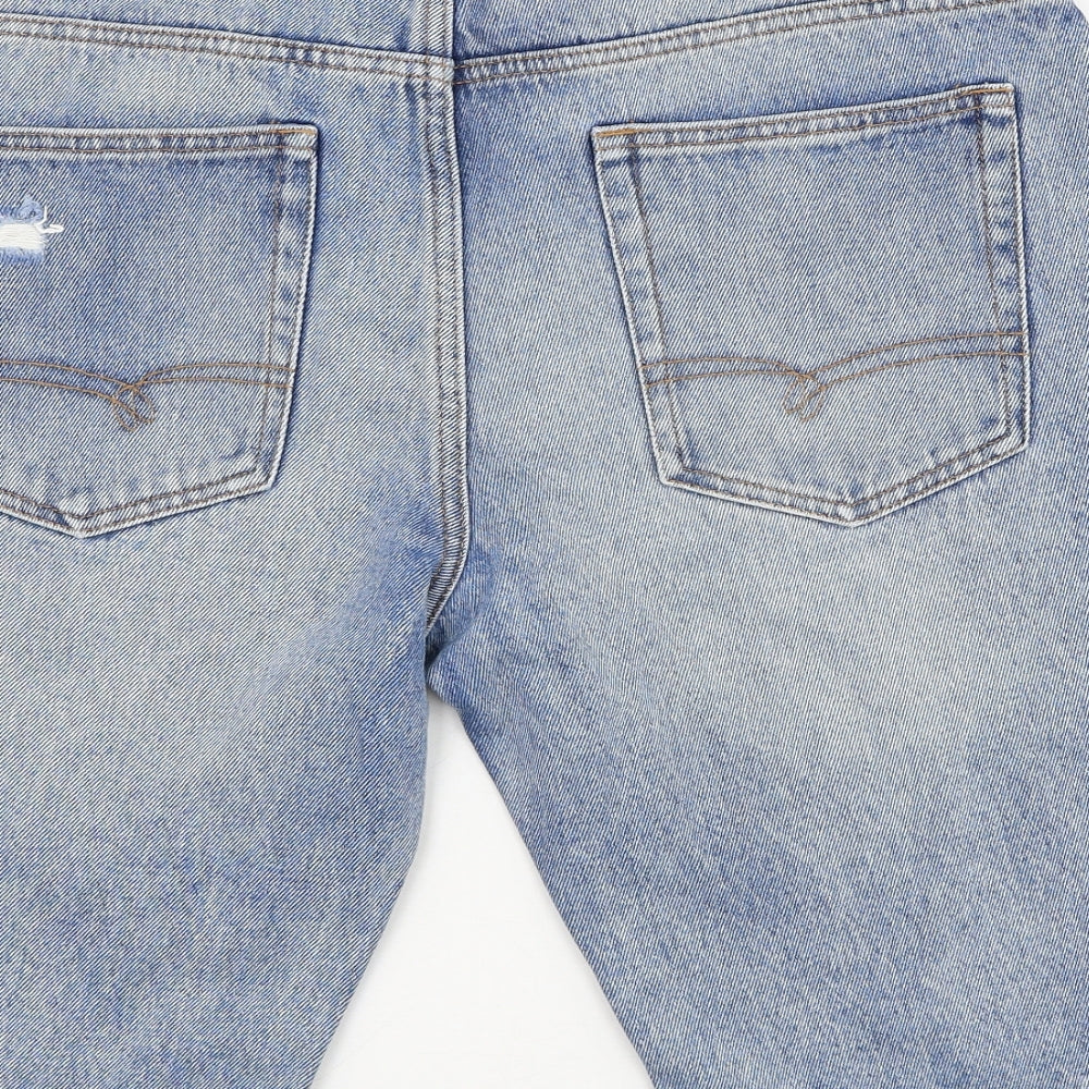NEXT Mens Blue  Cotton Bermuda Shorts Size 34 in L11 in Regular Zip