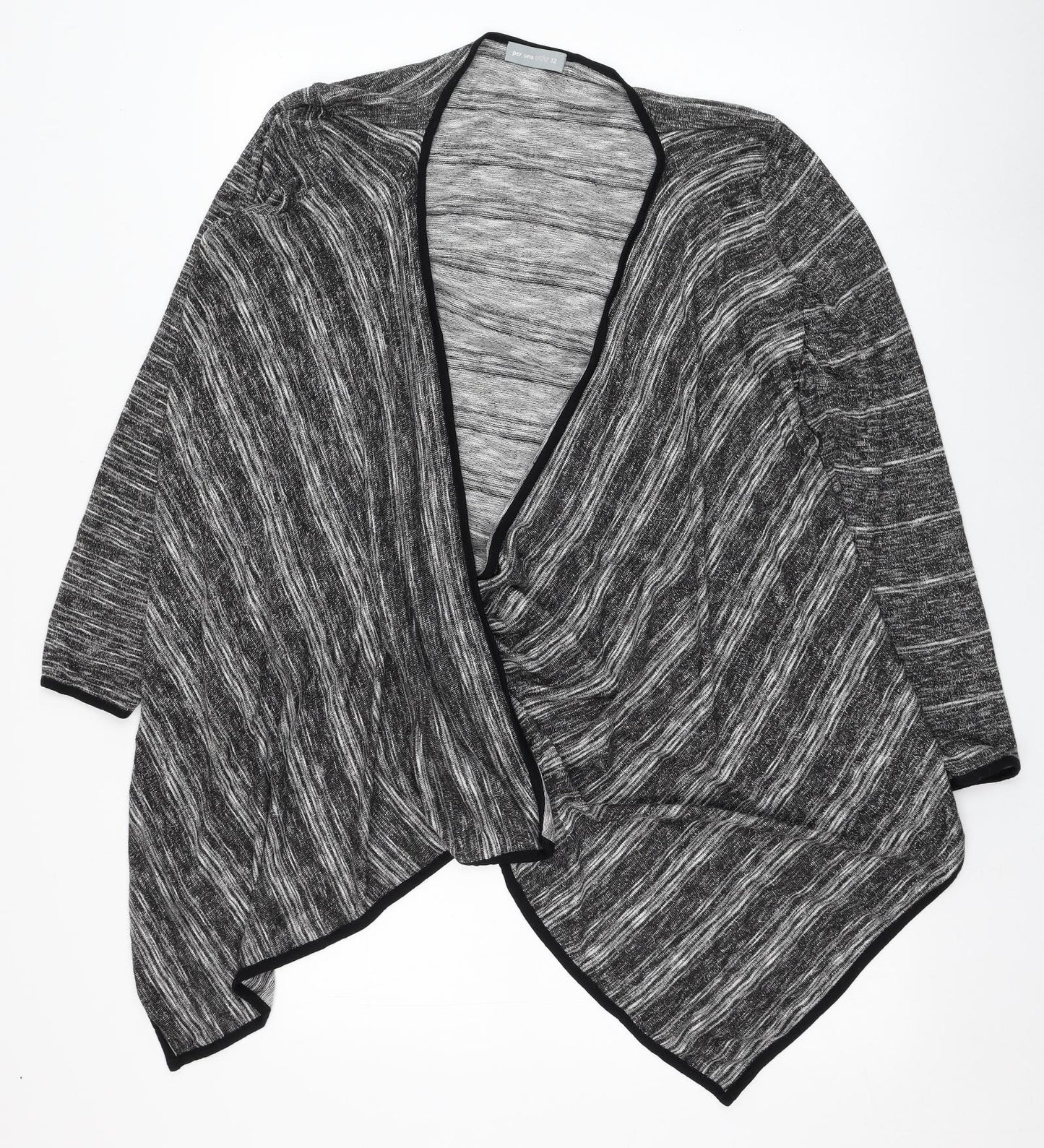 Marks and Spencer Womens Grey Square Neck  Viscose Cardigan Jumper Size 12