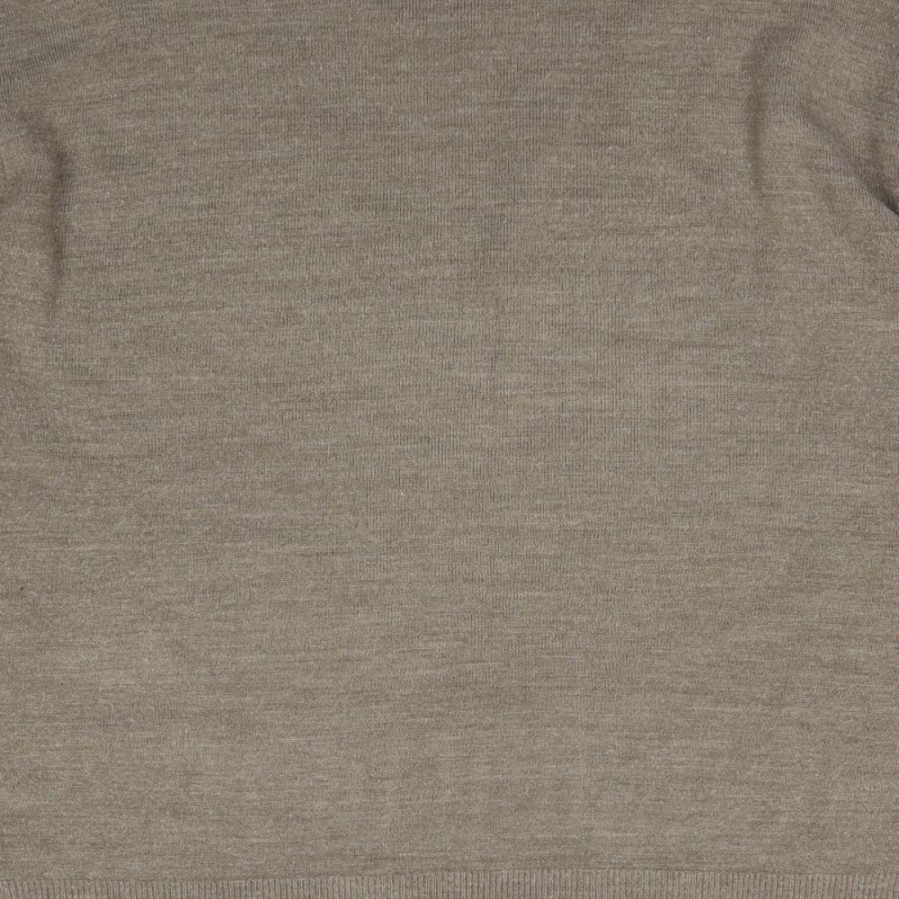 Thomas Nash Mens Brown V-Neck  Acrylic Pullover Jumper Size L