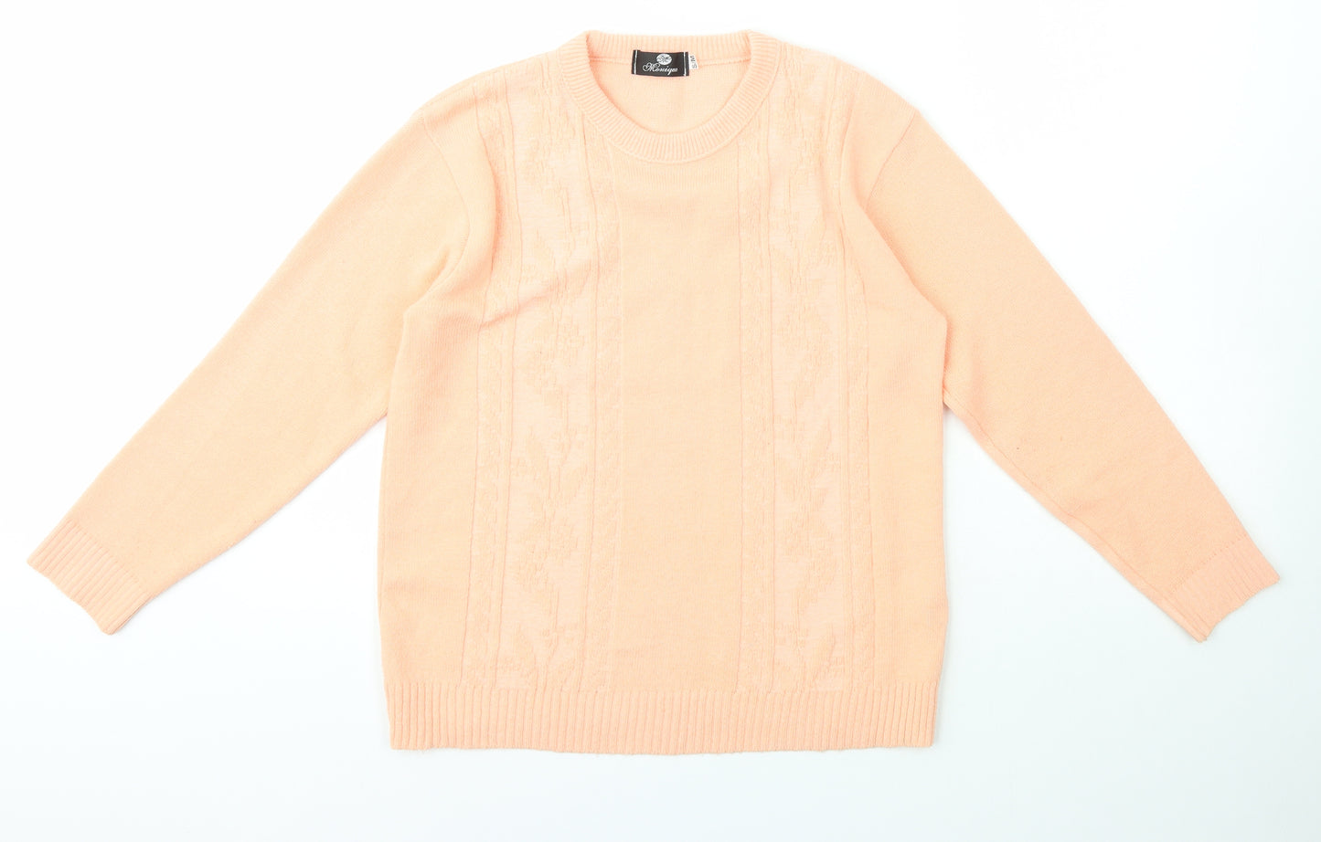 Honique Womens Pink Mock Neck  Acrylic Pullover Jumper Size S