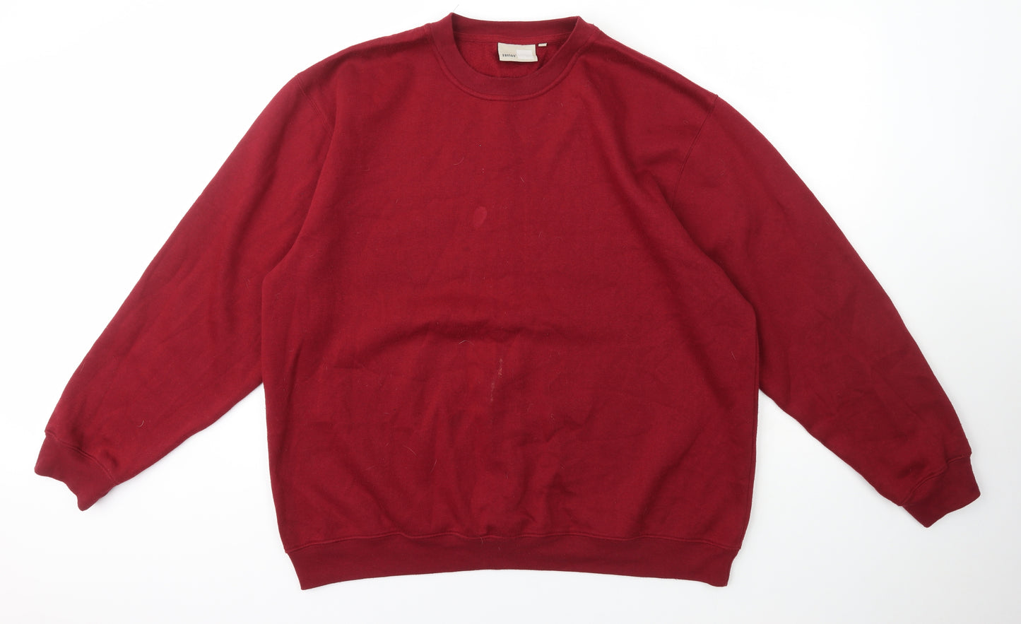 Zantos Mens Red Crew Neck  Polyester Pullover Jumper Size XL