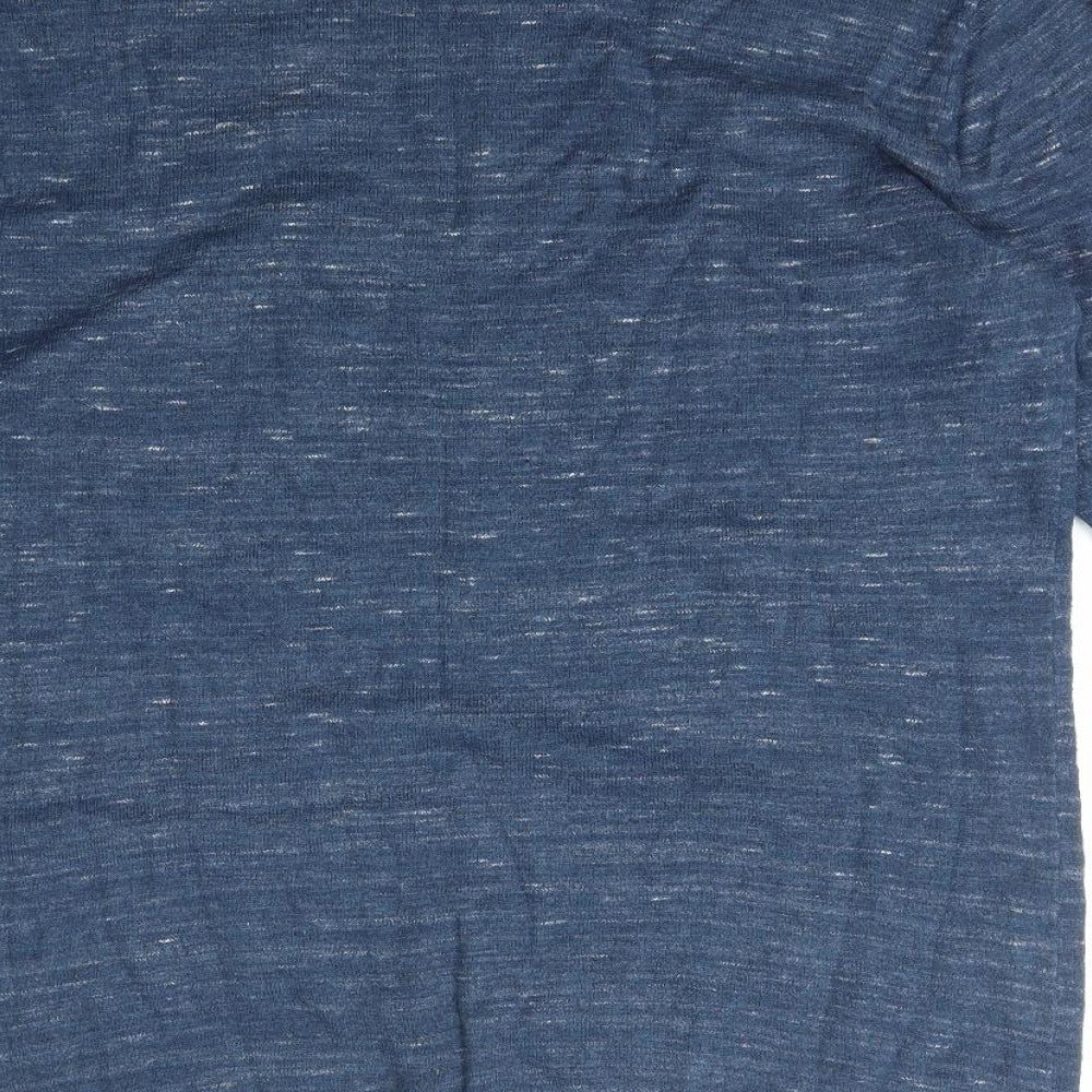 Easy Womens Blue  Cotton Basic T-Shirt Size 2XL Scoop Neck