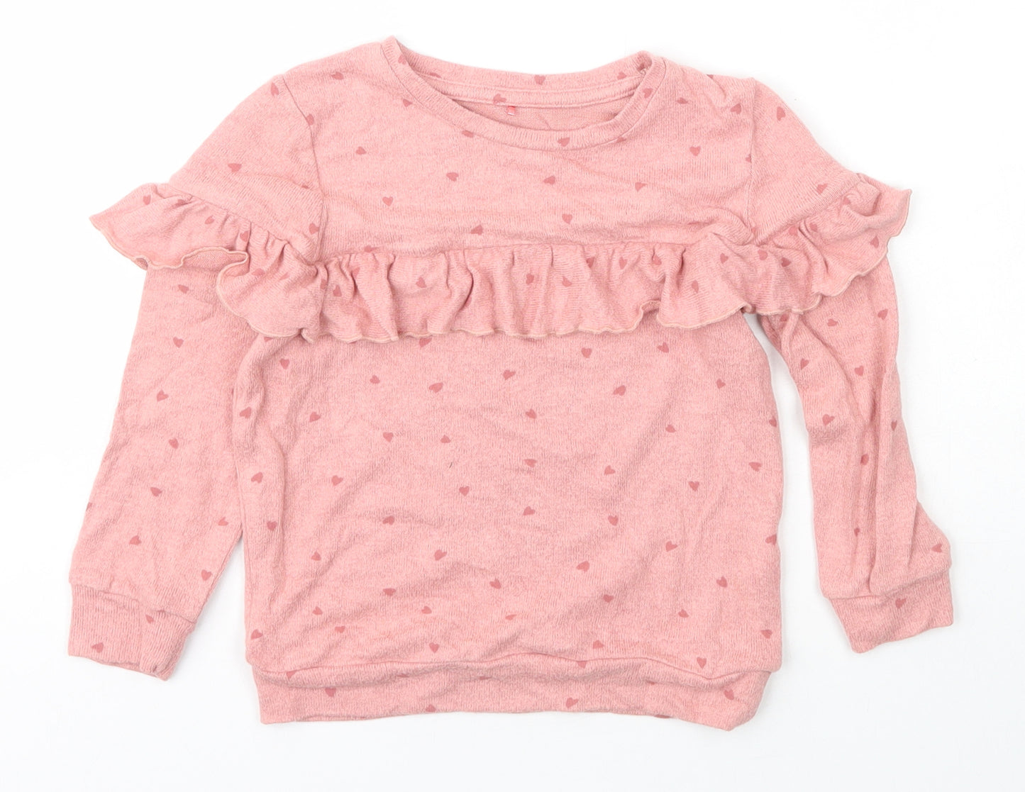 George Girls Pink  Polyester Pullover T-Shirt Size 2-3 Years Scoop Neck