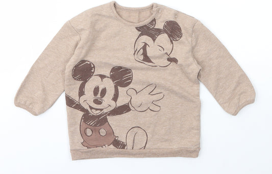 Front view of George girls’ pink polyester jumper, size 6-9, months - disney