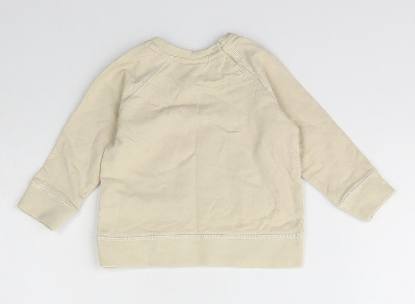 NEXT Girls Beige  Cotton Pullover Jumper Size 6-9 Months