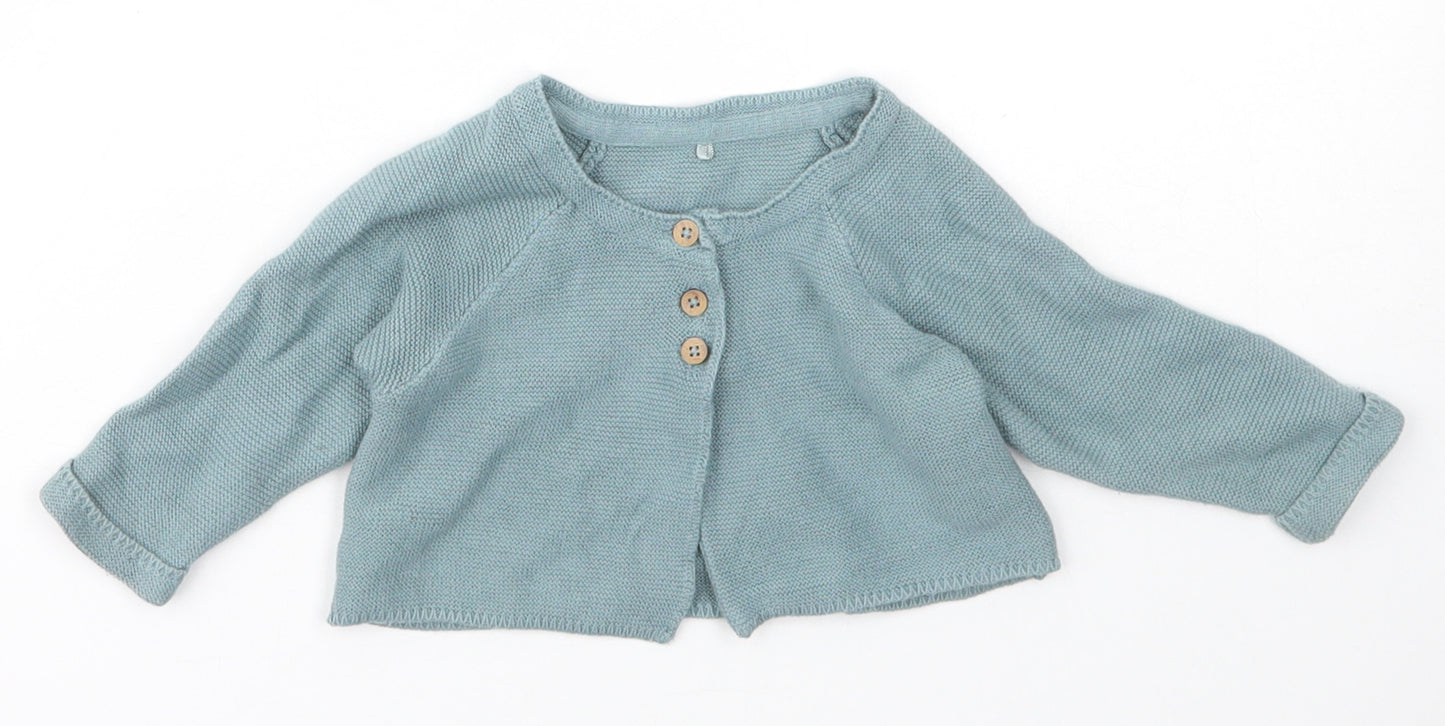 Disney Baby Girls Blue  Cotton Cardigan Jumper Size 3-6 Months   - Disney