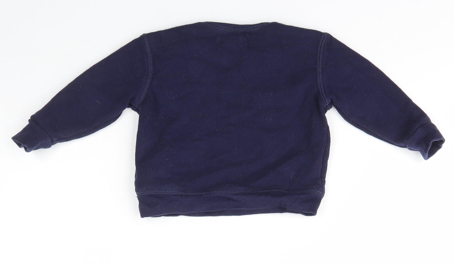 Ralph Lauren Boys Blue  Cotton Pullover Jumper Size 12-18 Months