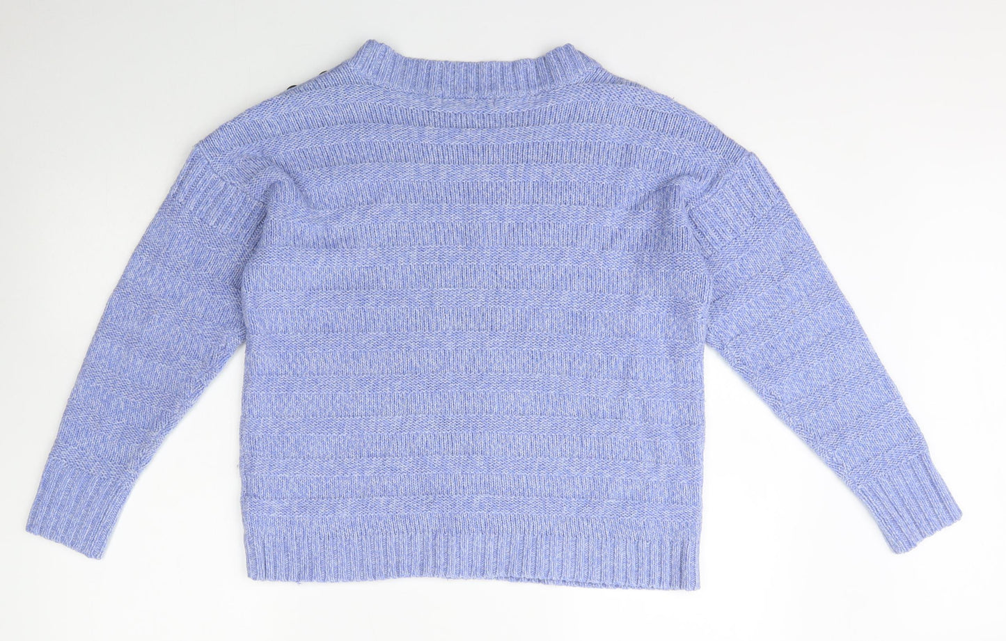 NEXT Womens Blue Scoop Neck  Acrylic Pullover Jumper Size S