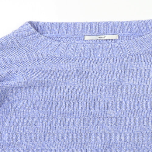 NEXT Womens Blue Scoop Neck  Acrylic Pullover Jumper Size S