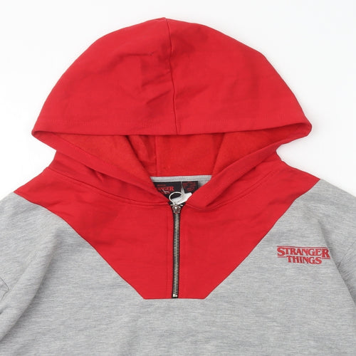 Primark Womens Grey  Polyester Pullover Hoodie Size XS   - Stranger things Netflix
