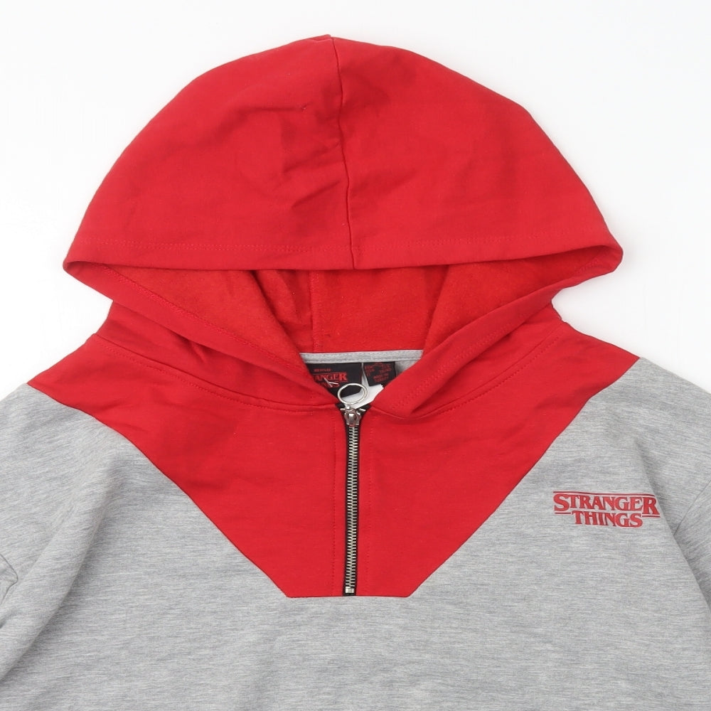 Primark Womens Grey  Polyester Pullover Hoodie Size XS   - Stranger things Netflix