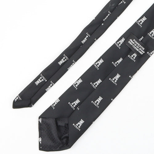 Made in Great Britain Mens Black  Polyester Pointed Tie One Size