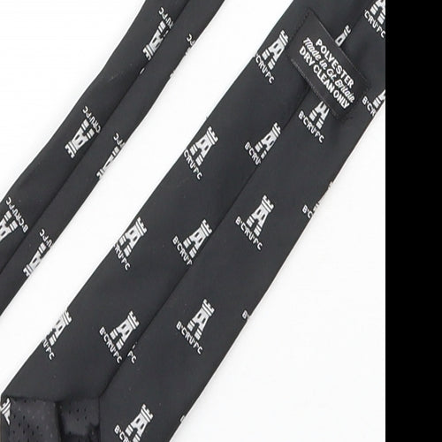Made in Great Britain Mens Black  Polyester Pointed Tie One Size