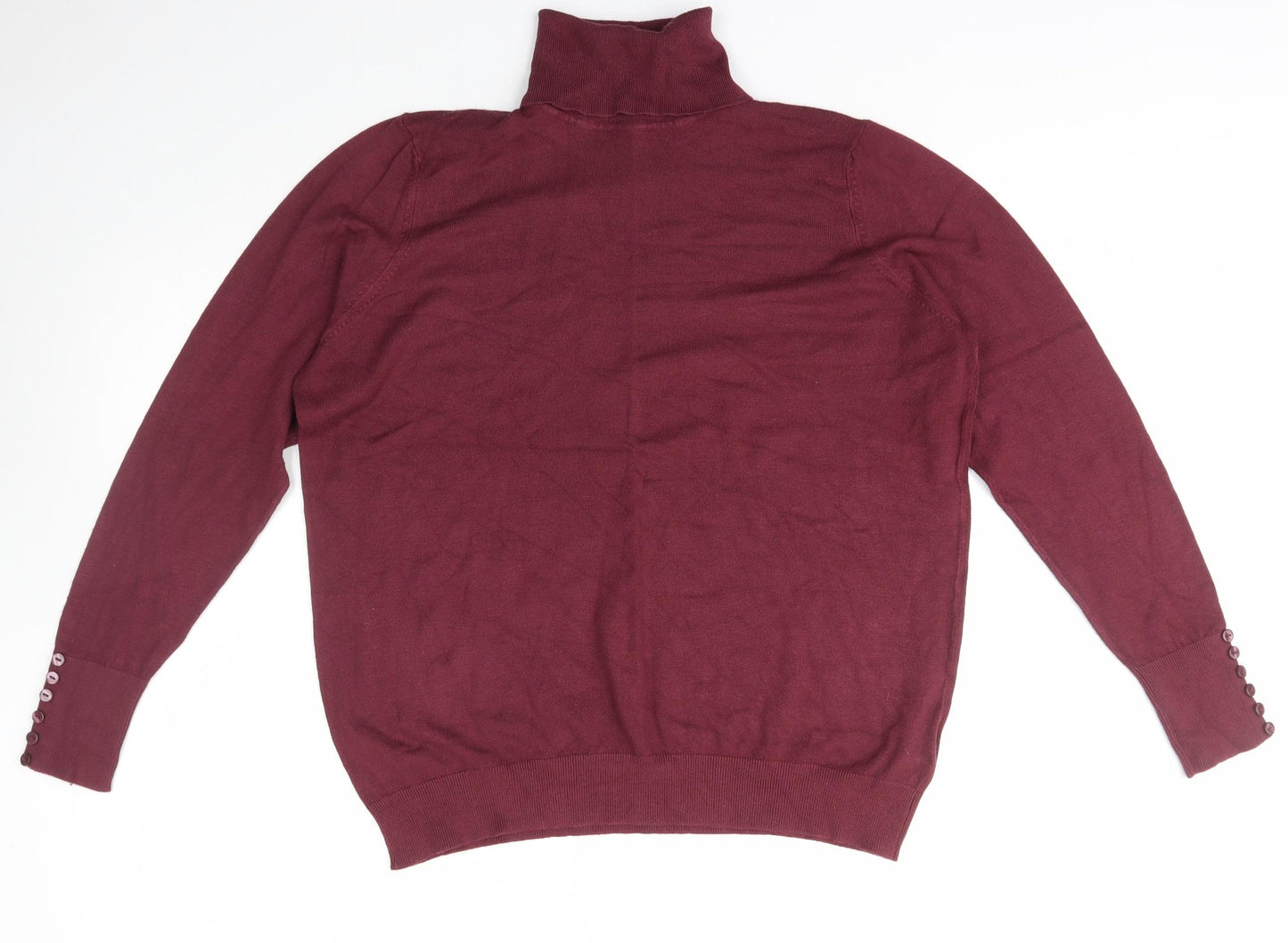 Debenhams Womens Purple Roll Neck  Viscose Pullover Jumper Size 18
