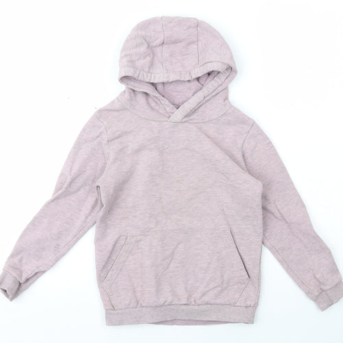 TU kids Girls Purple  Cotton Pullover Hoodie Size 7 Years