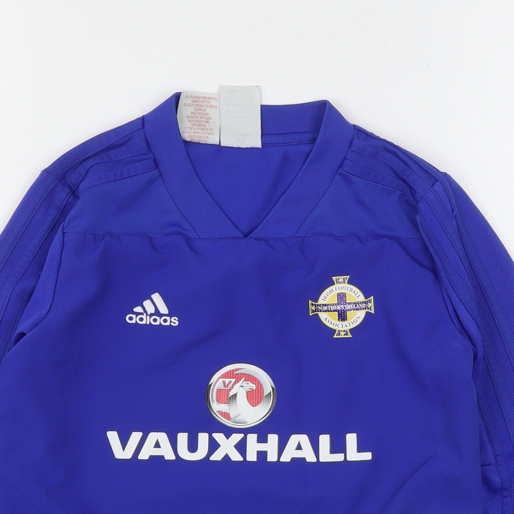 adidas Boys Blue  Polyester Pullover Sweatshirt Size 9-10 Years   - Northern Ireland