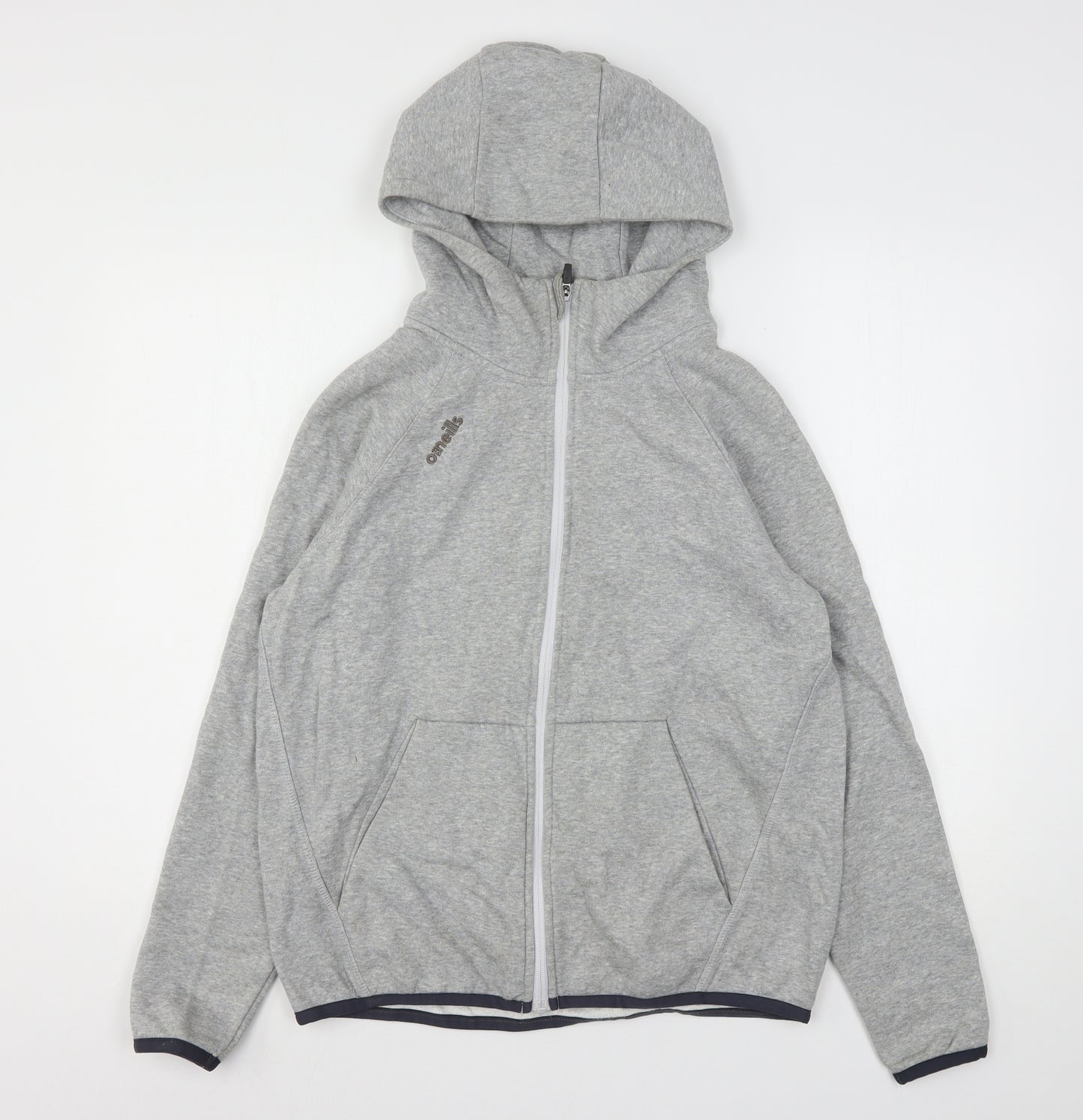 O'Neill Womens Grey  Cotton Full Zip Hoodie Size 14