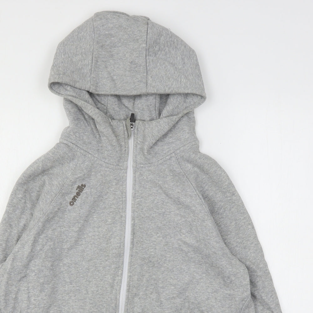 O'Neill Womens Grey  Cotton Full Zip Hoodie Size 14