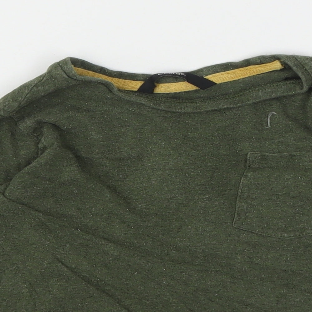 George Boys Green  Cotton Basic T-Shirt Size 4-5 Years Round Neck