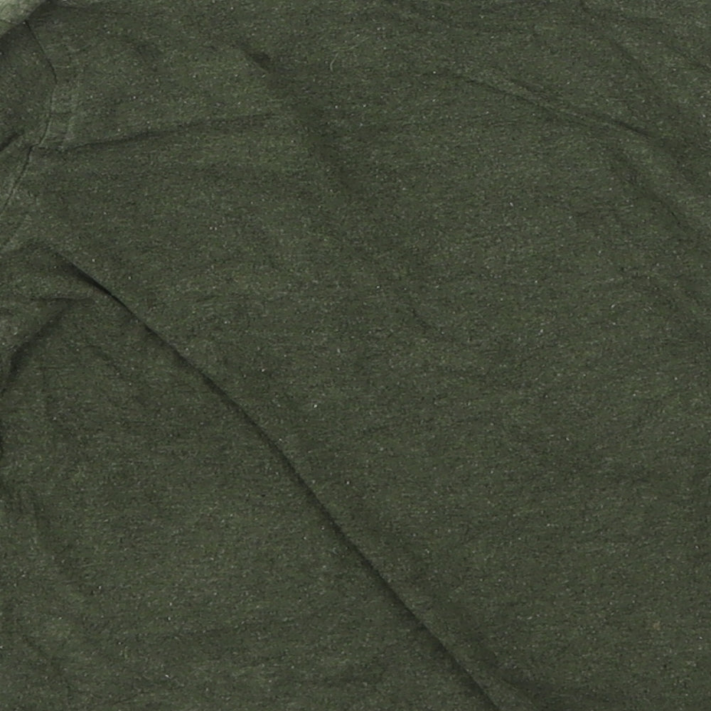George Boys Green  Cotton Basic T-Shirt Size 4-5 Years Round Neck