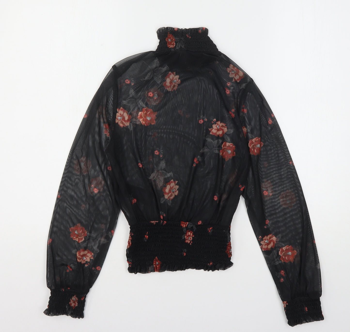 New Look Womens Multicoloured Floral Polyester Basic Blouse Size 6 Halter