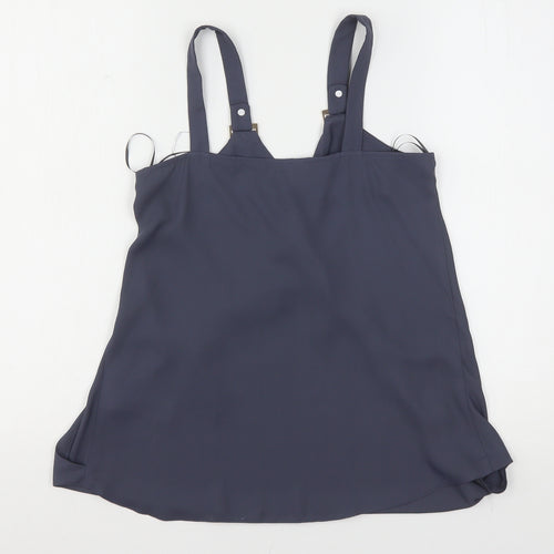 New Look Womens Grey  Polyester Camisole Blouse Size 8 V-Neck