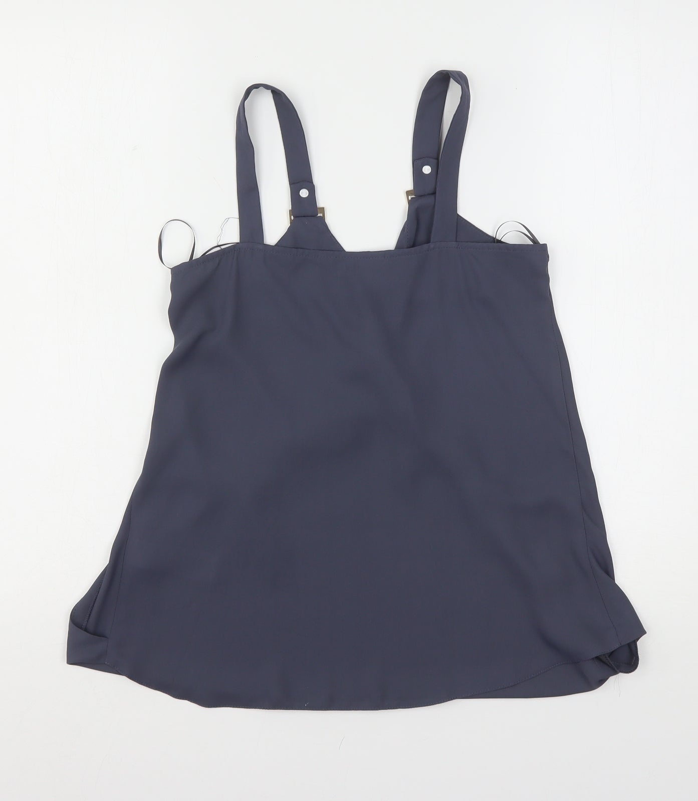 New Look Womens Grey  Polyester Camisole Blouse Size 8 V-Neck
