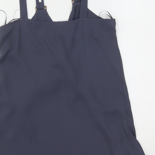 New Look Womens Grey  Polyester Camisole Blouse Size 8 V-Neck