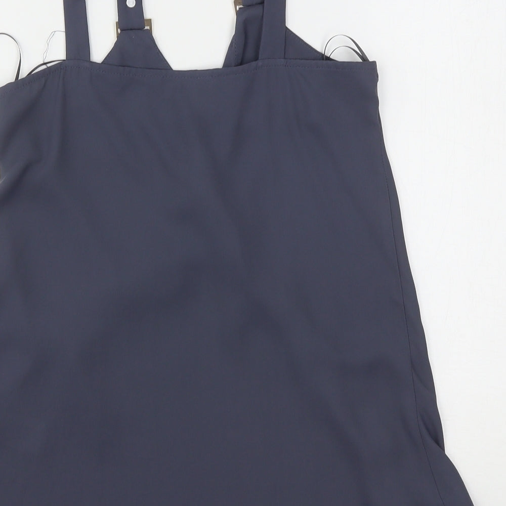 New Look Womens Grey  Polyester Camisole Blouse Size 8 V-Neck
